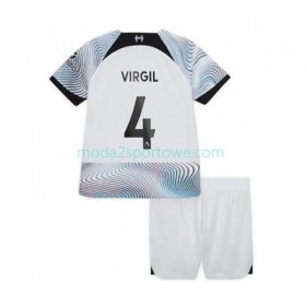 Koszulka Liverpool Virgil van Dijk Dziecięcy Wyjazdowe Stroje Piłkarskie 2022/23 Krótki Rękaw
